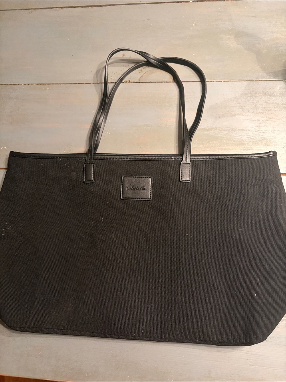 Cleobella Black Canvas Large Tote Bag